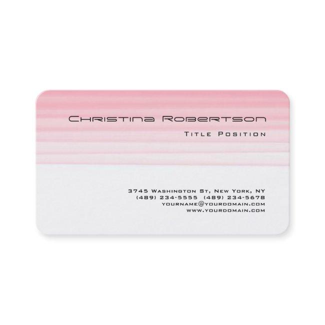 Round Corner Pink White Charming Feminine