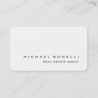 Round Corner White Real Estate Agent