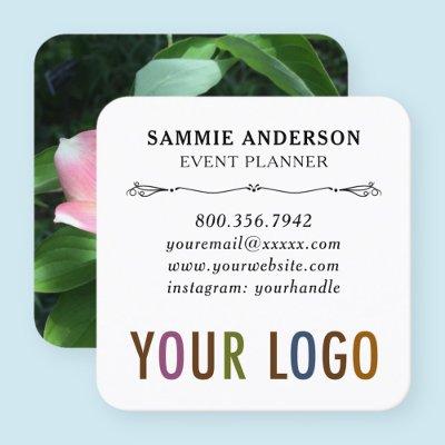 Round Corners with Logo & Photo Modern Square