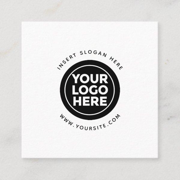 Round Custom Your Company Logo Square