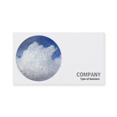 Round Photo - Rain on a Window with Cloud