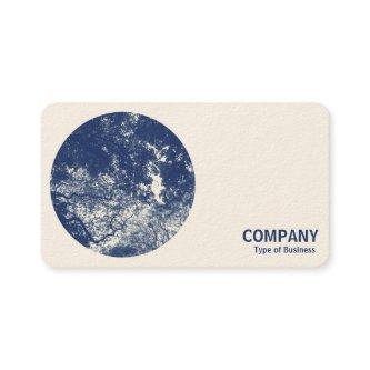 Round Photo - Woodland Canopy 02 - Cyanotype