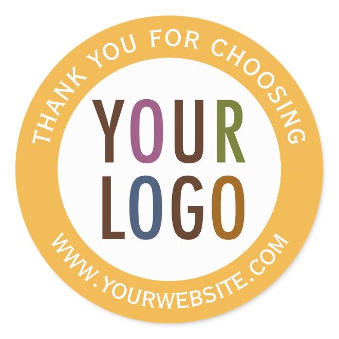 Round Thank You Stickers Business Logo Promotional