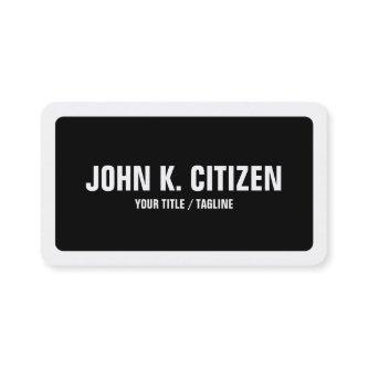 Rounded Black & White Bold Simple
