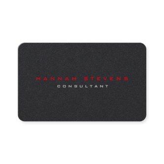 Rounded Corner Black Red Professional Minimalist