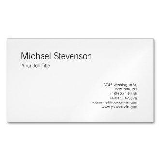 Rounded Corner Black White Personalized  Magnet