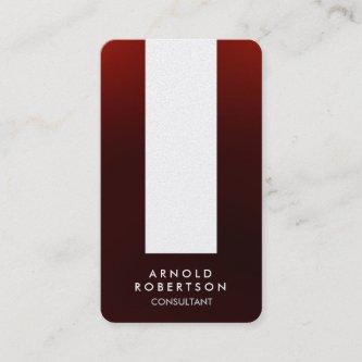 Rounded Corner Brown Red White Profile Card