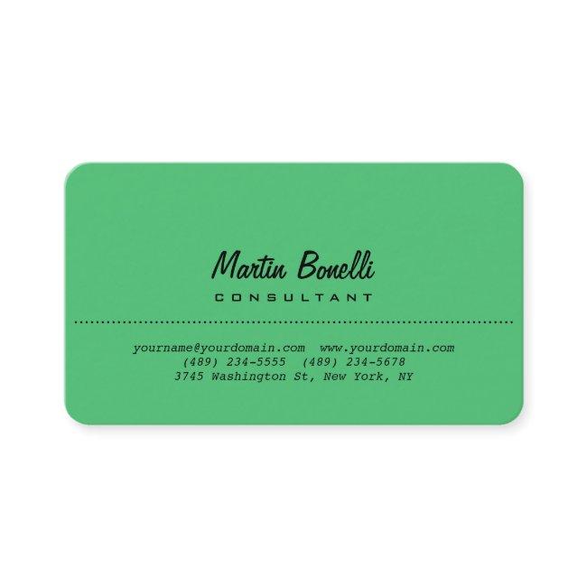 Rounded Corner Emerald Green Plain