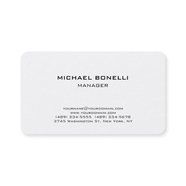 Rounded corner plain white stylish