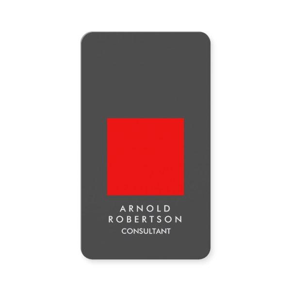 Rounded Corner Red Grey Elegant
