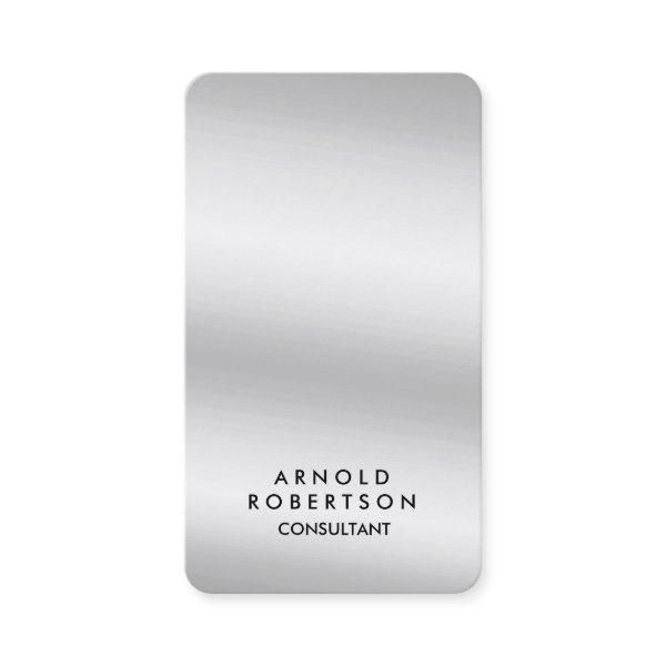 Rounded Corner Silver Grey Elegant