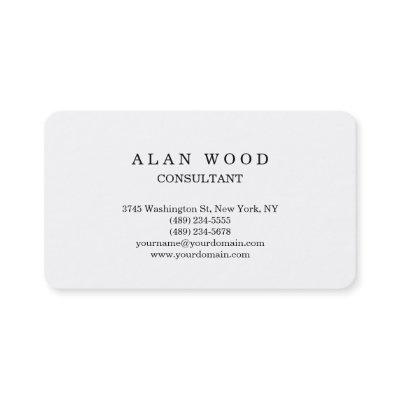 Rounded Plain Simple White Trendy Minimalist