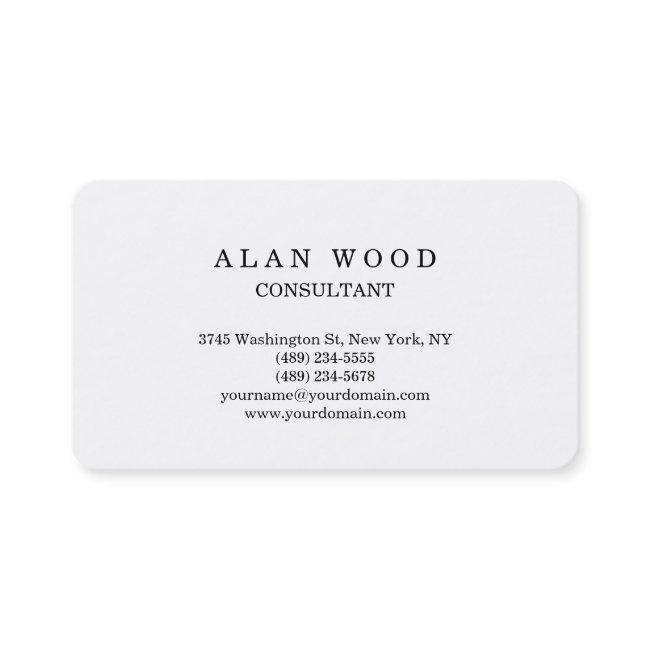Rounded Plain Simple White Trendy Minimalist