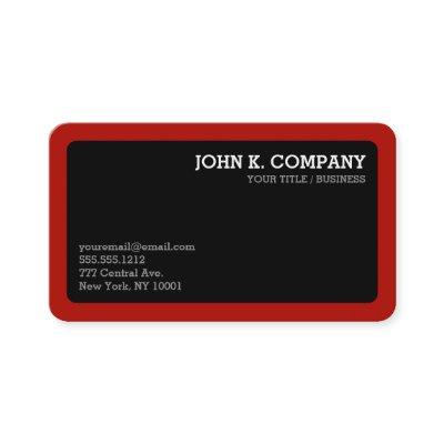 Rounded Red Border Black Minimal Professional