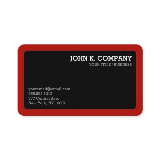 Rounded Red Border Black Minimal Professional
