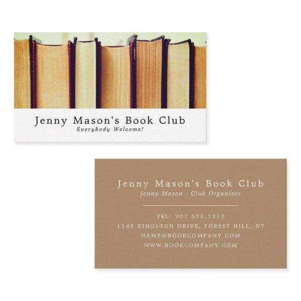 Row of Old Books, Book Club