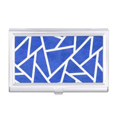 Royal blue and white mosaic pattern  case