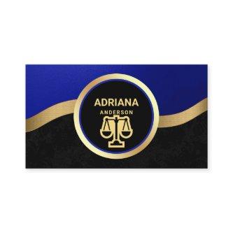 Royal Blue Gold Lawyer Justice Scale Attorney