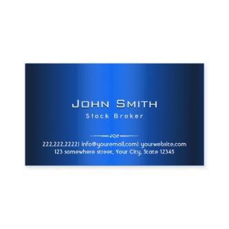 Royal Blue Metal Stock Broker