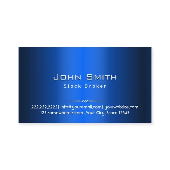 Royal Blue Metal Stock Broker
