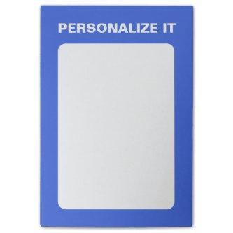 Royal Blue Modern Personalized Versatile Post-it Notes