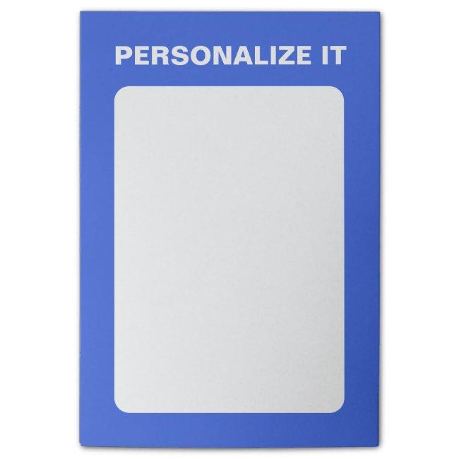 Royal Blue Modern Personalized Versatile Post-it Notes