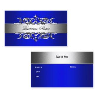 Royal Blue On Silver Elegant