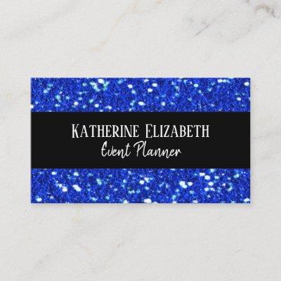 Royal Blue Sparkly FAUX Glitter Look Event Planner