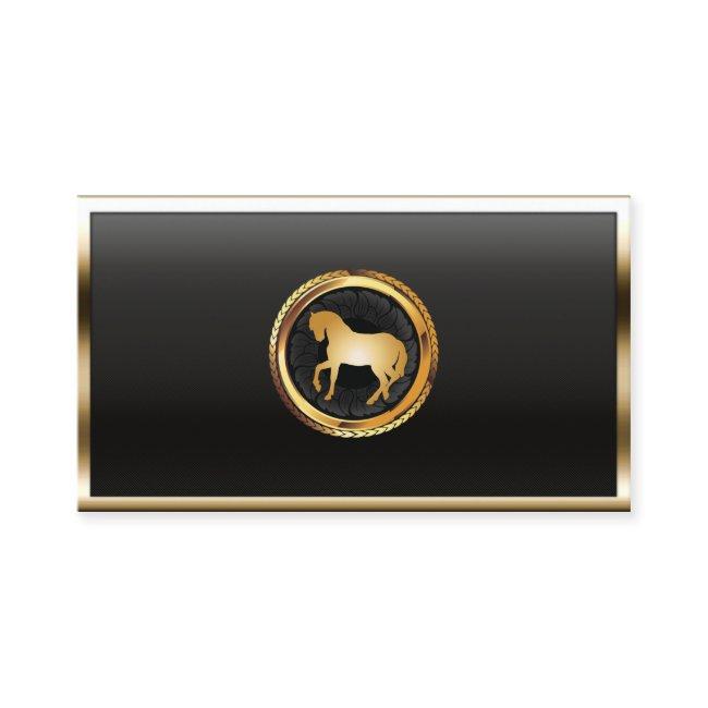 Royal Gold Horse Logo Professional Equine