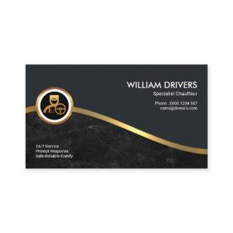 Royal Gold Wave Elegant Black Grunge Chauffeur