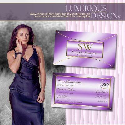 Royal Purple Gold Decor with Monogram and Logo