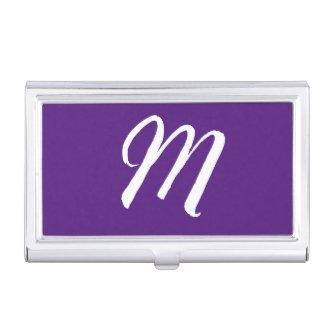 Royal Purple Initial Letter Monogram Modern Style  Case