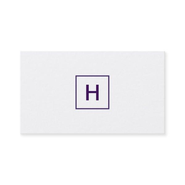 Royal Purple Monogram Square