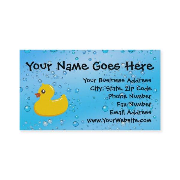 Rubber Duck Blue Bubbles Personalized Kids