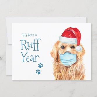 Ruff Year Funny Quarantine Dog Corporate Christmas Holiday Card