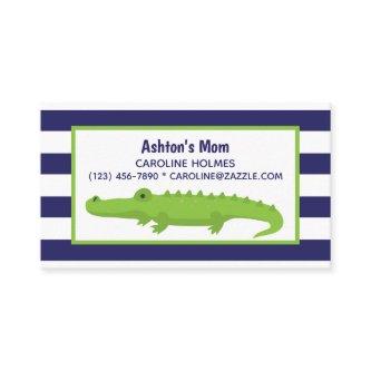 Rugby Stripes Alligator Business or Contact Cards