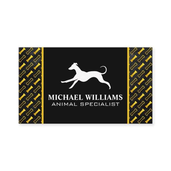 Running Dog Logo | Golden Bones Pattern