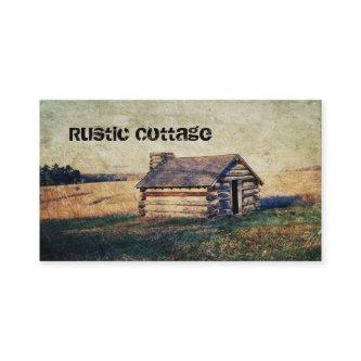 Rural prairie Primitive western country log cabin