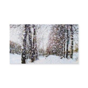 Rural Road Trees Snow Landscape Photo Cards