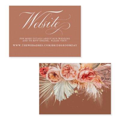 Rust and Terracotta Floral Wedding Website