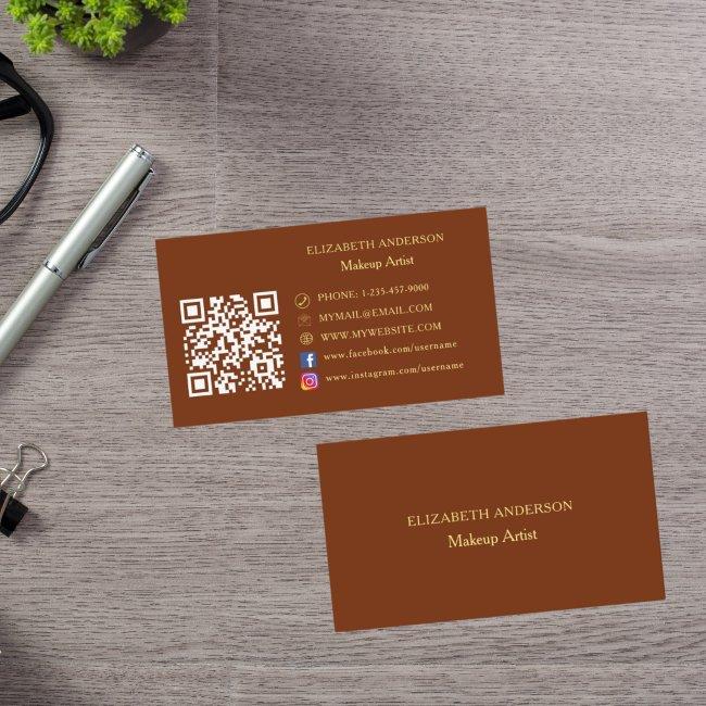Rust brown Qr code Instagram Facebook