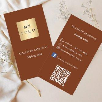 Rust burnt orange logo Qr code Facebook