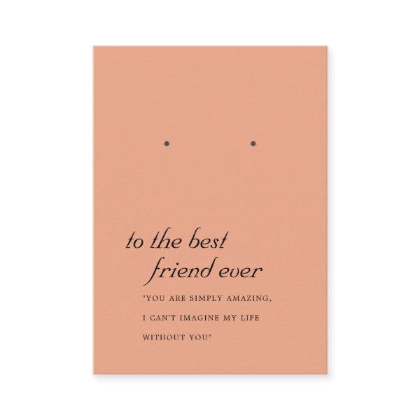 RUST TERRACOTTA FRIEND EARRING DISPLAY CARD