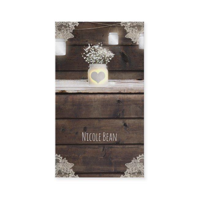 Rustic Barn Wood, Lace & Mason Jars Southern Charm