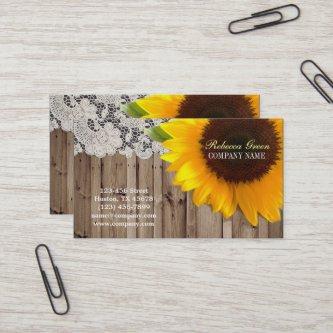 rustic  Barn Wood Lace western country sunflower