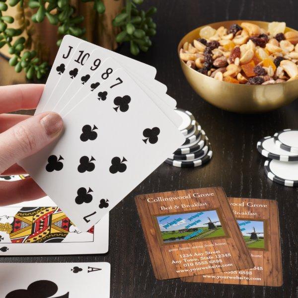 Rustic Bed and Breakfast 🌿 Promotional  Poker Cards