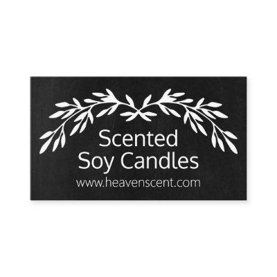 Rustic Black Chalkboard Soy Candle