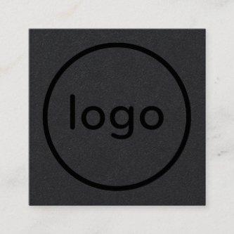 Rustic black kraft paper add your logo handmade square