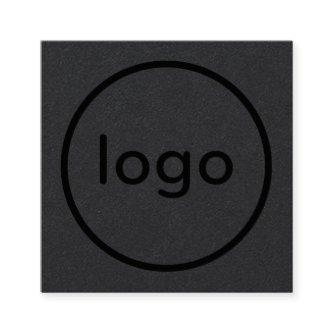 Rustic black kraft paper add your logo handmade square