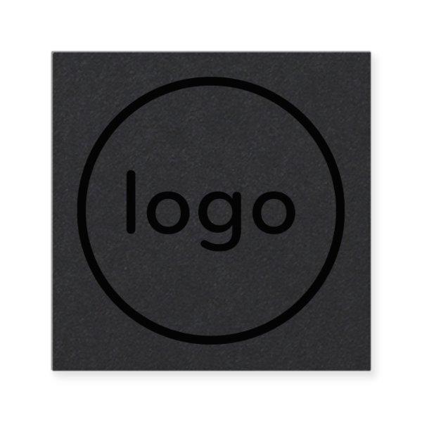 Rustic black kraft paper add your logo handmade square